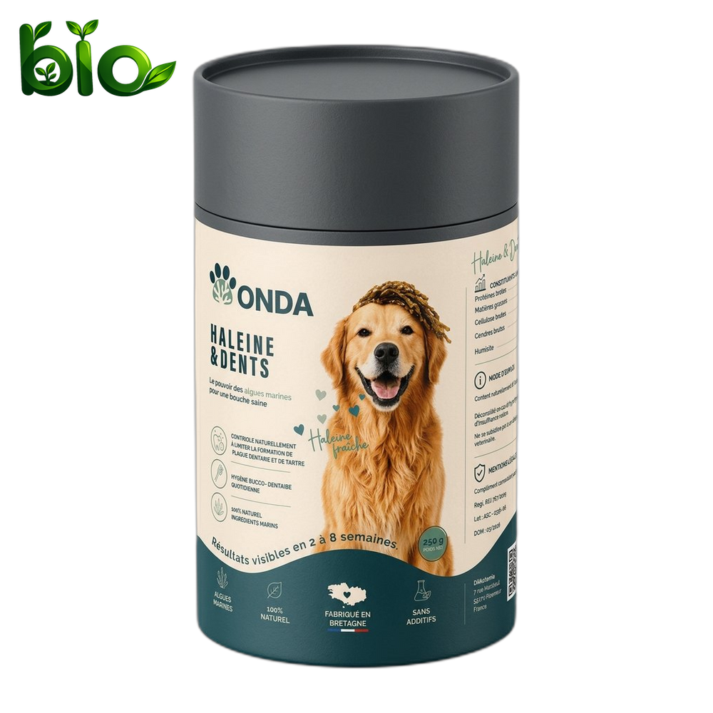 Pot Onda Haleine & Dents avec badge Bio - algues 100% biologiques